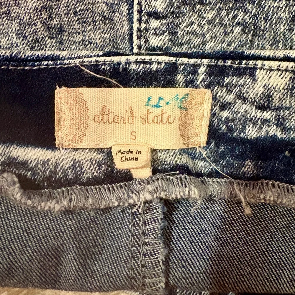 Altar'd State Blue Washed Mini Ripped Jean Skirt - Picture 3 of 3